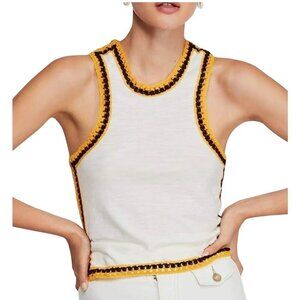 Free People We The Free Bora Bora Crochet Trim Tank Top Size L